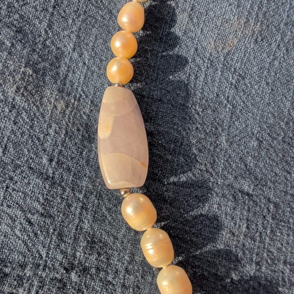 NWT Alexander Kalifano Natural Gemstone & Genuine Pearl Beaded Necklace, 19" - Picture 6 of 8